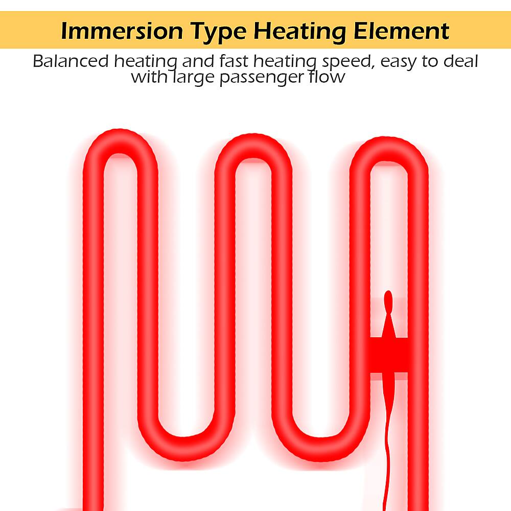 Immersion Type Heating Element: Balanced heating and fast heating speed, easy to deal with large passenger flow.