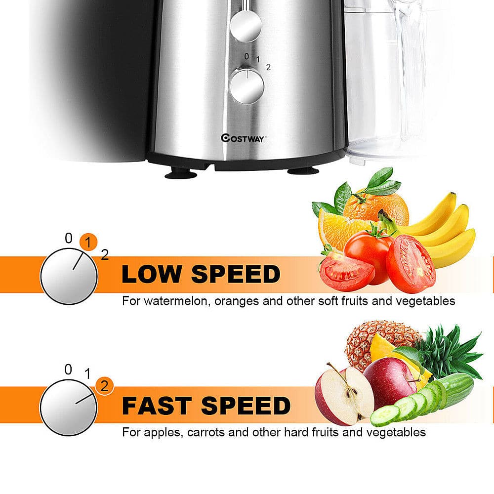 2 COSTWAY 0 1 2 LOW SPEED For watermelon, oranges, and other soft fruits and vegetables 0 1 2 FAST SPEED For apples, carrots, and other hard fruits and vegetables