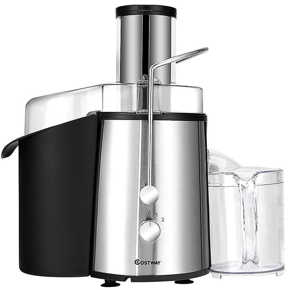Alt View 19. Costway - Electric Juicer Wide Mouth Fruit & Vegetable Centrifugal Juice Extractor 2 Speed - Black + Silver.