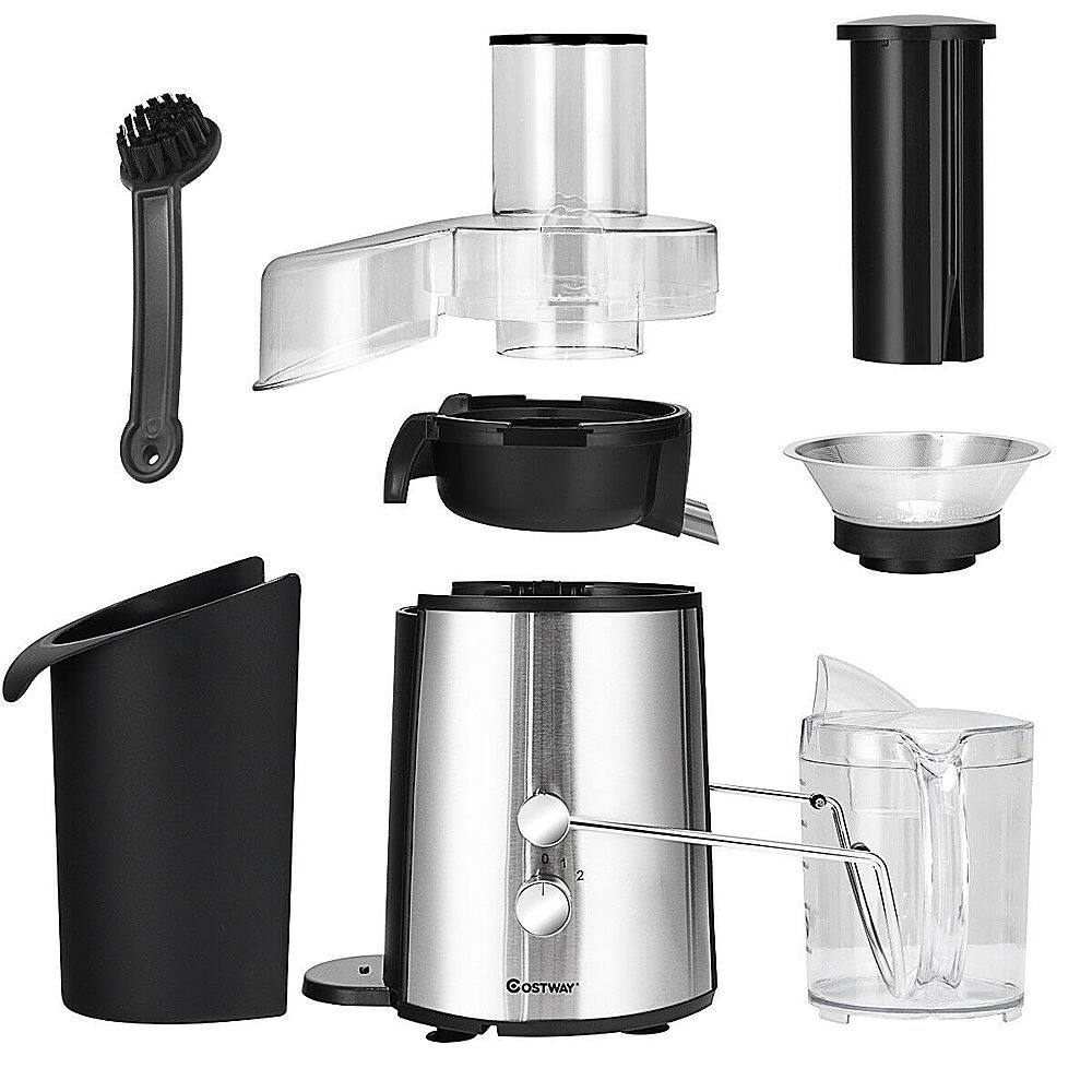 Alt View 20. Costway - Electric Juicer Wide Mouth Fruit & Vegetable Centrifugal Juice Extractor 2 Speed - Black + Silver.