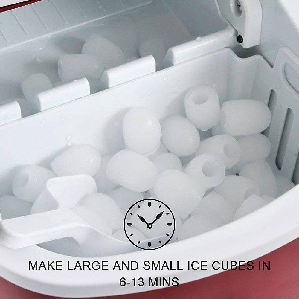Make large and small ice cubes in 6-13 minutes.