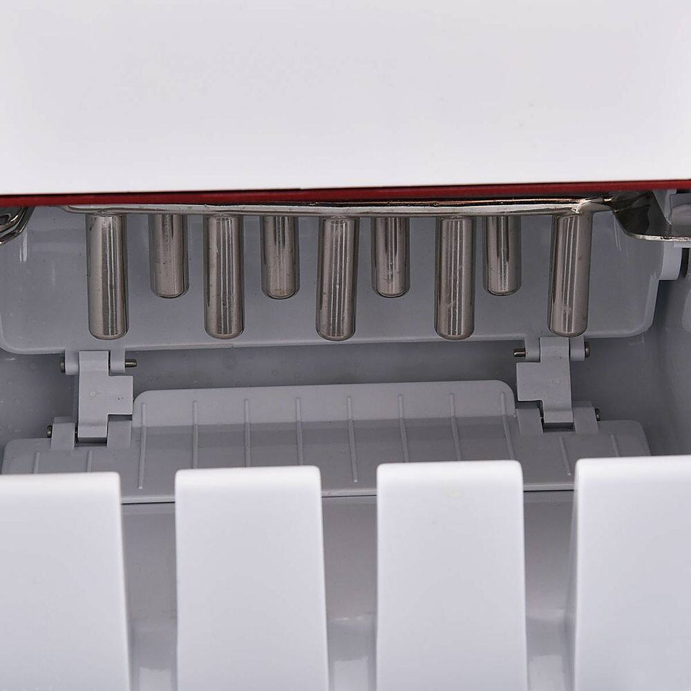 Alt View 17. Costway - Portable Compact Electric Ice Maker Machine Mini Cube 26lb/Day - Red.