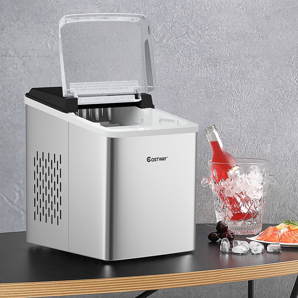 The text on the image reads "COSTWAY" and is likely referring to the Costway ice crusher machine.