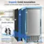 Superb Cold Insulation: 3-layer construction keeps ice shape for a long time. Features include: 1. Food Grade ABS, 2. Thickened Foaming Layer, and 3. Strong Zinc-plate Sheet. Additionally, the refrigerator has a built-in drain pump with a maximum pumping height of 35.5" for efficient drainage.