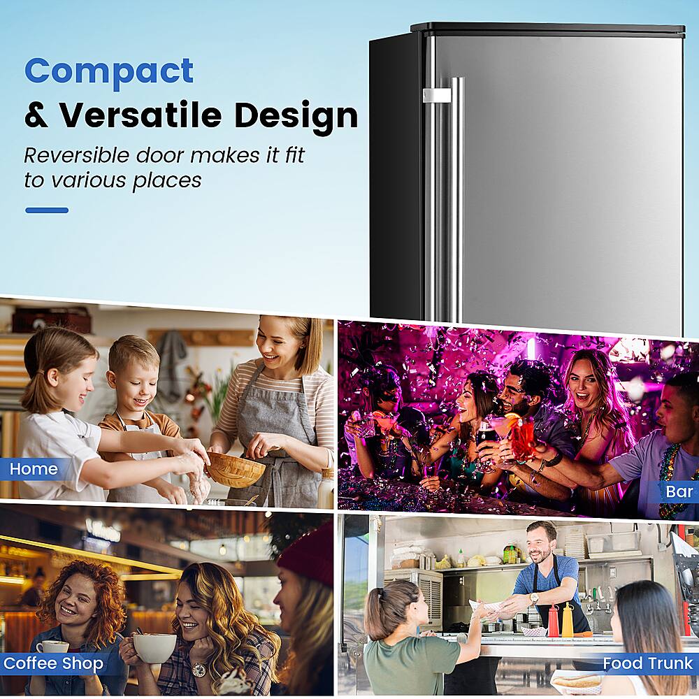 Compact & Versatile Design: Reversible door makes it fit to various places - Home Bar, Coffee Shop, Food Truck.