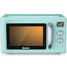 Costway - 0.9Cu.ft. Retro Countertop Compact Microwave Oven 900W 8 Cooking Settings - Green