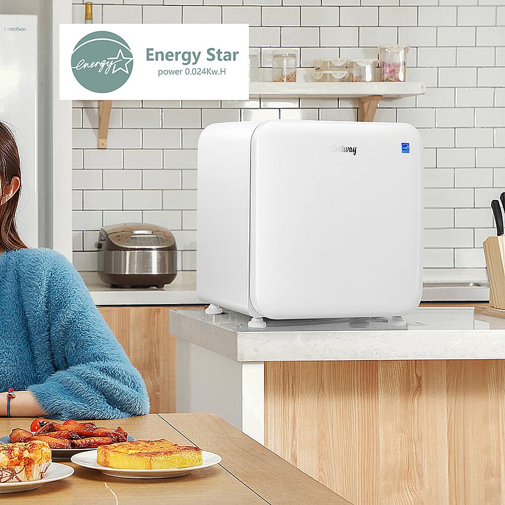 The text on the image reads "Energy Star energy power 0.024Kw.H Costway." This text is promoting the Energy Star appliance, which is an energy-efficient product that meets certain energy efficiency standards set by the U.S. Environmental Protection Agency (EPA). The appliance is advertised to have a power consumption of 0.024 kilowatt-hours (Kw.H) and is made by the company Costway.