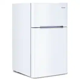 Costway - Refrigerator Small Freezer Cooler Fridge Compact 3.2 cu ft. Unit - White
