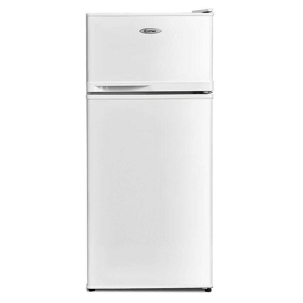 Alt View 15. Costway - 2 Doors 3.4 cu ft. Unit  Compact Mini Refrigerator Freezer Cooler - White.