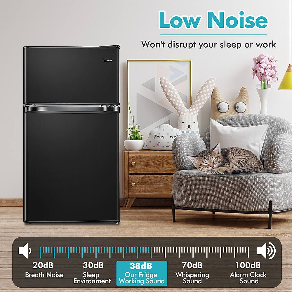 Low Noise Won't disrupt your sleep or work ai 20dB 30dB 38dB 70dB Breath Noise Sleep Our Fridge Whispering Environment Working Sound Sound 100dB Alarm Clock Sound