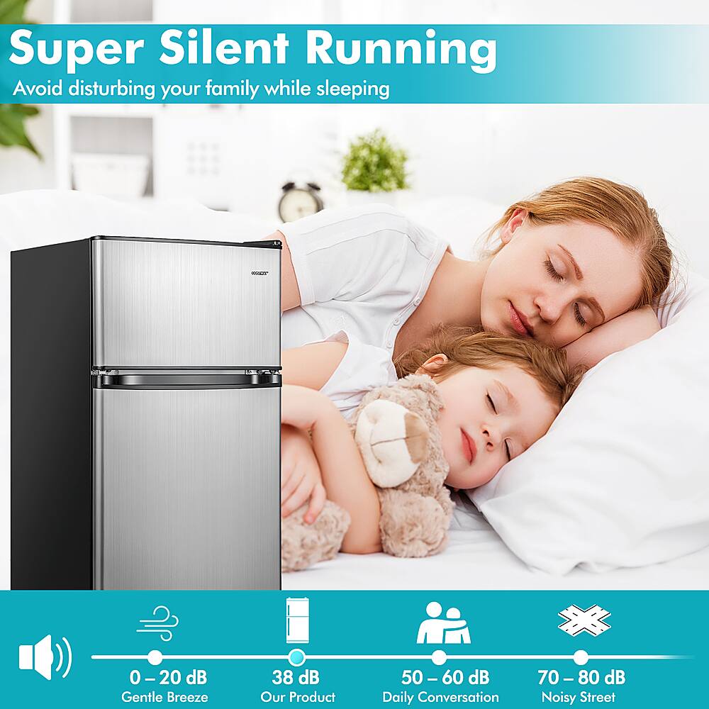 Super Silent Running: Avoid disturbing your family while sleeping.

0-20 dB: Gentle Breeze.
38 dB: Our Product.
50-60 dB: 50 60 dB.
70-80 dB: 70 80 dB.
Daily Conversation: Noisy Street.