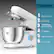 1. Splash Guard Lid
2. Output Shaft
3. 7.5Qt Stainless Steel Mixing Bowl
4. Non-slip Tilt-up Speed Knob Control Feet Dial
5. 23456
6. 7.5Qt Stand Mixer