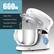 The image features a white blender with a blue light on the front. The blender is described as a 660W high performance motor, which has a copper motor for overheated protection and overloaded protection. The blender is designed by OSTWAY and has a lock feature for added safety.
