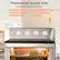 Professional Toaster with Simple Knob Control:
1. Oven Timer/On-Off Dial
2. Temperature Dial (200-450F)
3. Cooking Function Dial
4. Toast Timer/On-Off Dial
5. Oven Light Button
6. Power Light Button
7. Light (Medium)
8. Dark