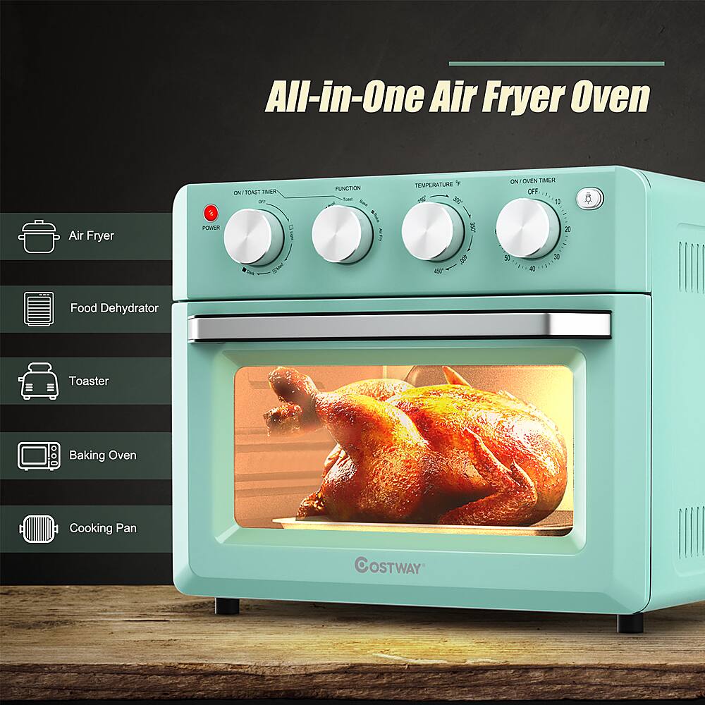 All-in-One Air Fryer Oven - Air Fryer, Toaster, Baking Oven, Cooking Pan, Food Dehydrator, Temperature Controls, Oven Timer, On/Off Function.