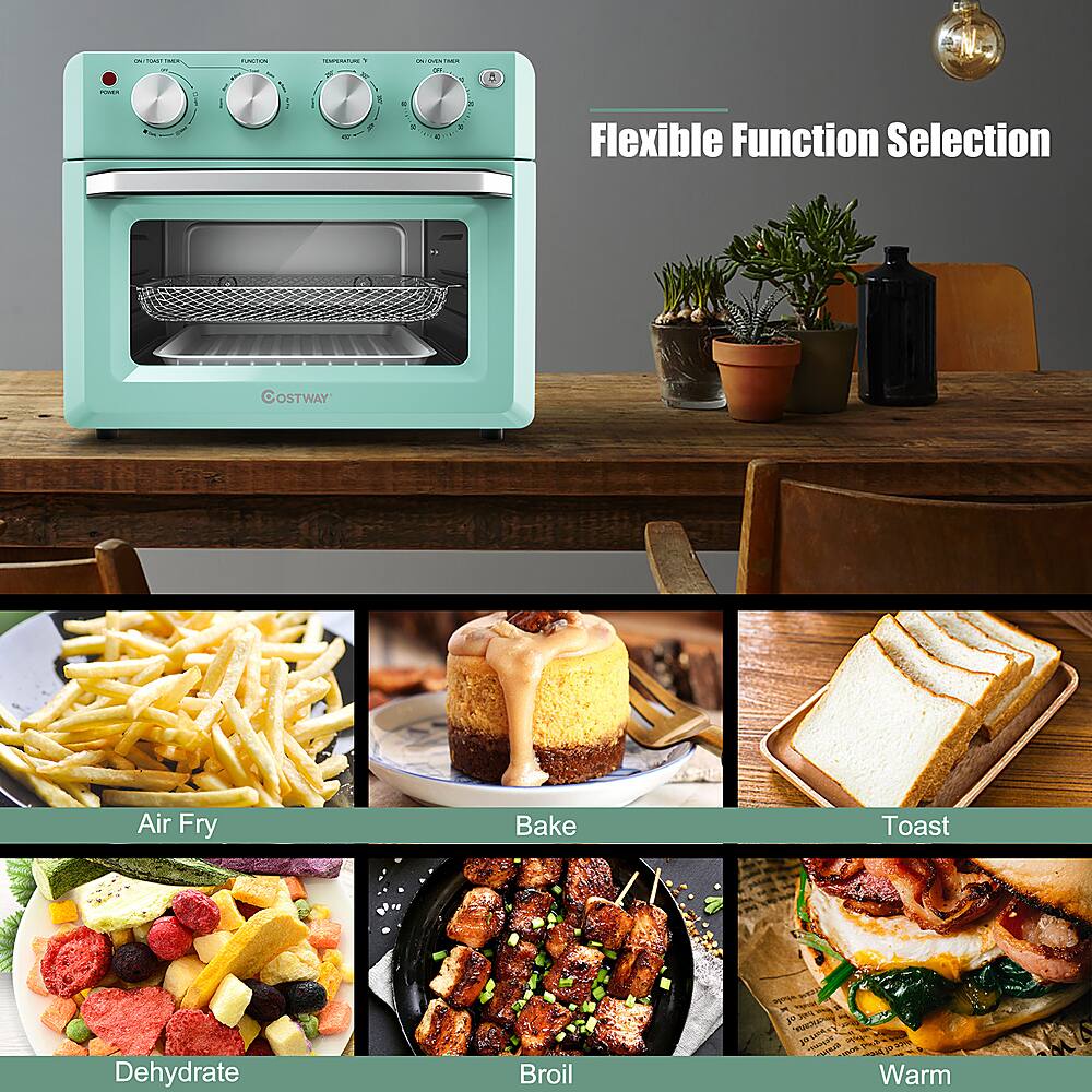 Flexible Function Selection:
- Air Fry
- Bake
- Toast
- Dehydrate
- Broil
- Warm