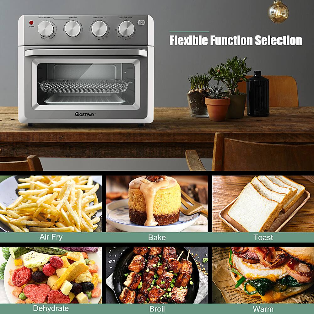 Flexible Function Selection:
- Air Fry
- Bake
- Toast
- Dehydrate
- Broil
- Warm