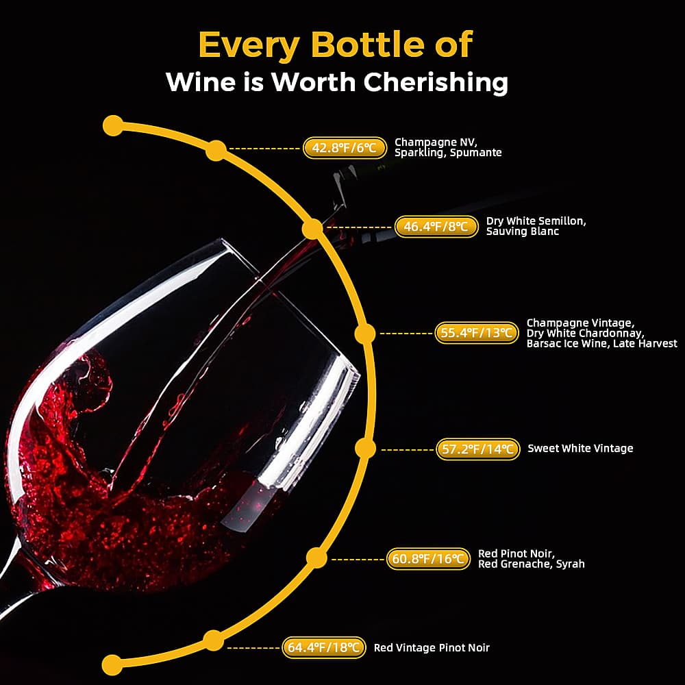 Costway 21 Bottle Compressor Wine Cooler Refrigerator w/ Digital