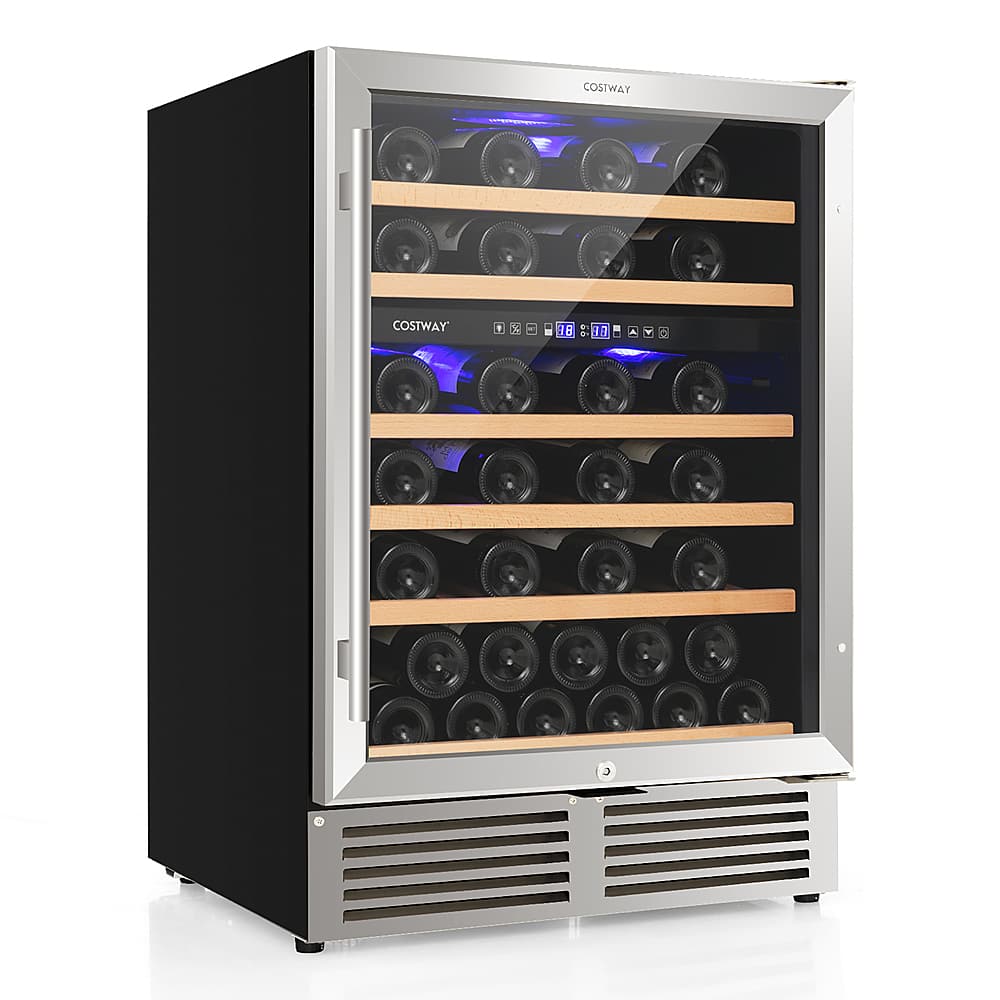 Costway – 2-in-1 Beverage and Cooler Free-standing & Built-in Dual Zones Fridge – Sliver / Black Sansujyuku sansujyuku.com