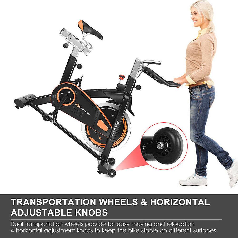 Transporation Wheels & Horizontal Adjustable Knobs: Dual transportation wheels provide for easy moving and relocation. 4 horizontal adjustment knobs to keep the bike stable on different surfaces.
