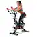 Front. Costway - Indoor Cycling Bike Exercise Cycle Trainer Fitness Cardio Workout LCD Display - Black + Red.