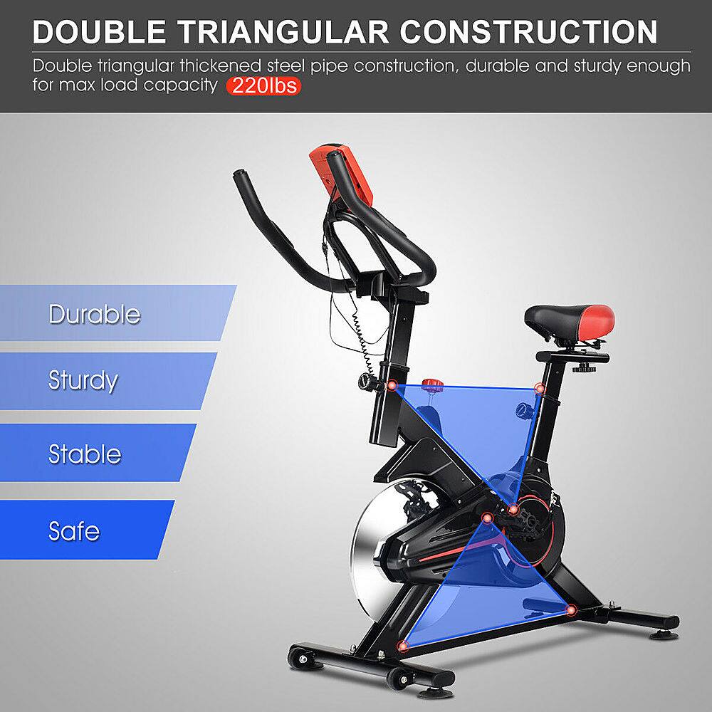 Double Triangular Construction: Durable and sturdy enough for max load capacity of 220lbs.