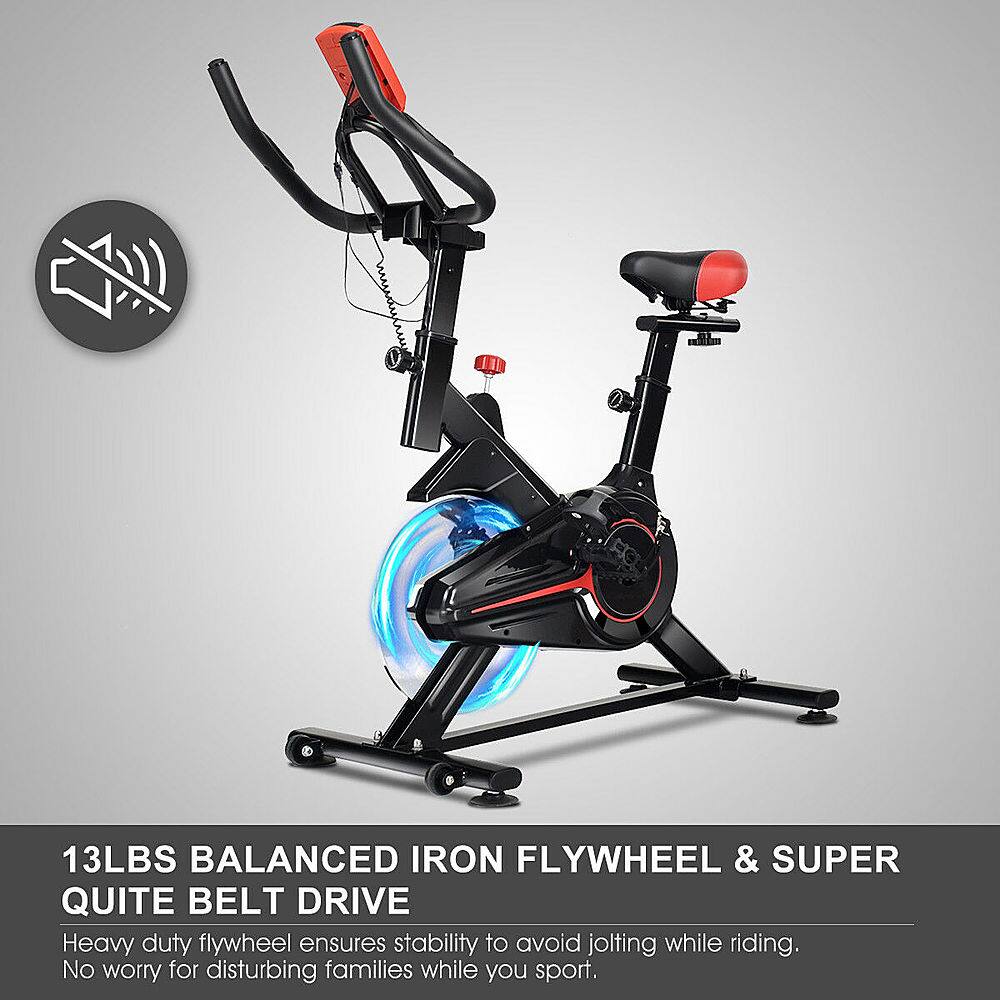 13LBS BALANCED IRON FLYWHEEL & SUPER QUIET BELT DRIVE: Heavy duty flywheel ensures stability to avoid jolting while riding. No worry for disturbing families while you sport.