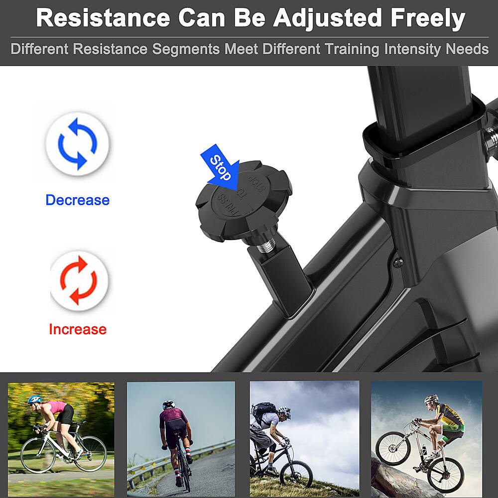 Resistance can be adjusted freely. Different resistance segments meet different training intensity needs. Decrease, stop, and increase are the options available to adjust the resistance.