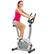Front. Costway - Magnetic Upright Exercise Bike Cycling Bike W/Pulse Sensor 8-Level Fitness - Silver.