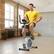 Alt View 12. Costway - Magnetic Upright Exercise Bike Cycling Bike W/Pulse Sensor 8-Level Fitness - Silver.