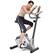 Front. Costway - Magnetic Exercise Bike Upright Cycling Bike w/ LCD Monitor & Pulse Sensor - Black + Grey.
