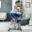 Alt View 12. Costway - Magnetic Exercise Bike Upright Cycling Bike w/ LCD Monitor & Pulse Sensor - Black + Grey.
