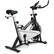 1. SuperFit exercise bike with a black seat and a silver frame.