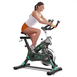 Costway - Stationary Exercise Bike Cycling Bike W/33Lbs Flywheel Home Fitness Gym Cardio - Black