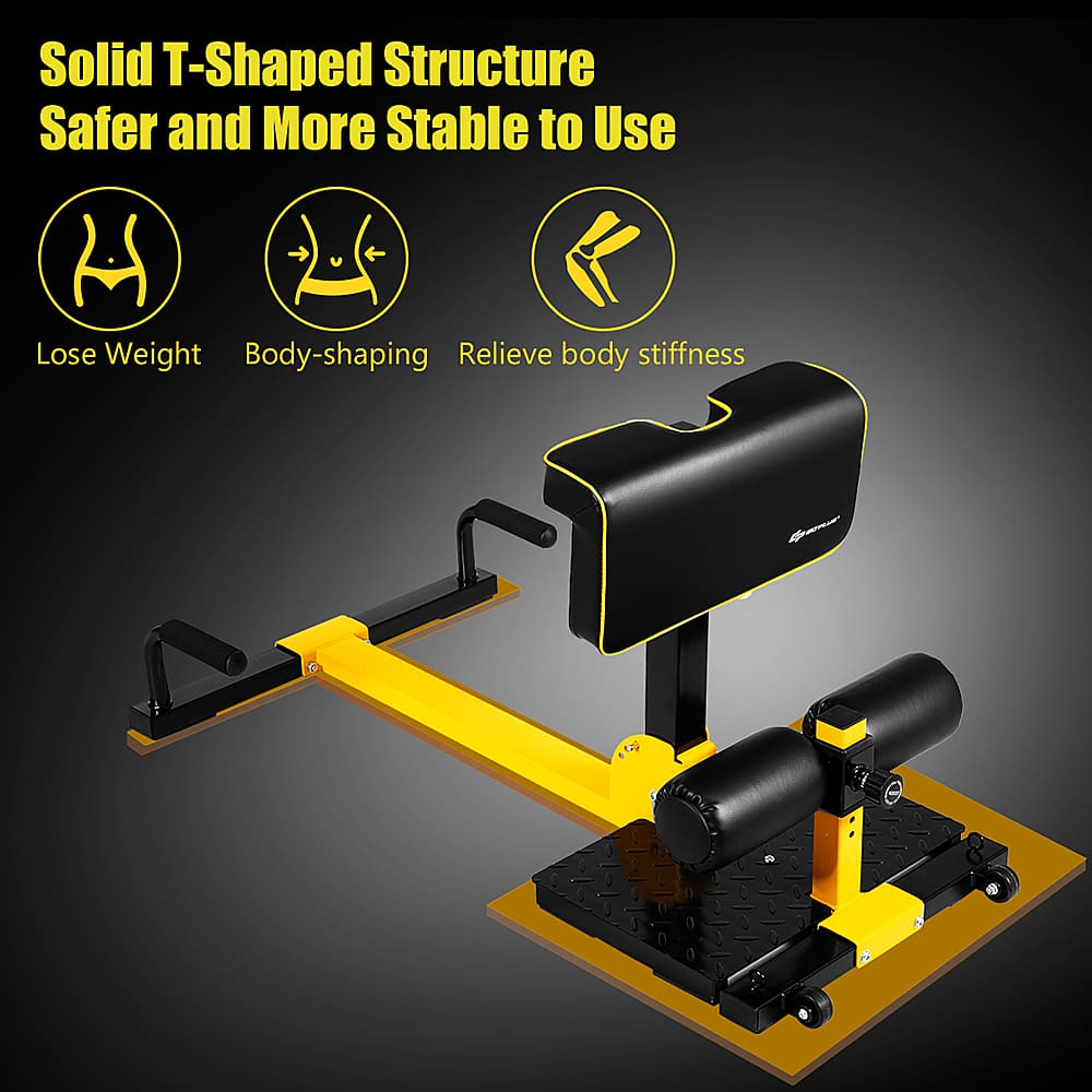 Multifunction Squat Machine 2024 Deep Sissy Squat Home Gym, 8-in-1, Black