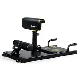 Costway - 8-in-1 Multifunction Squat Machine Deep Sissy Squat Home Gym Fitness Ab Trainer - Black