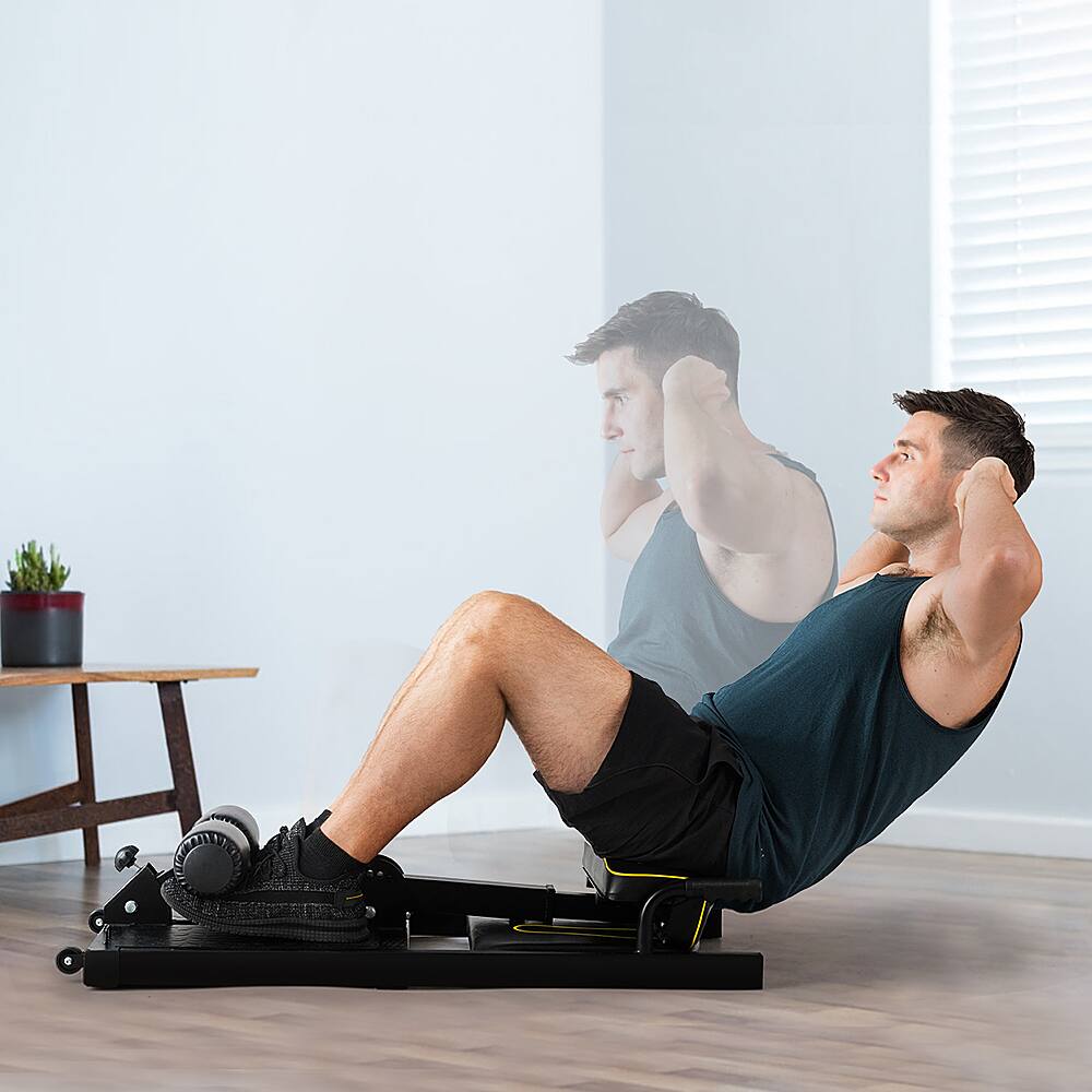 Alt View 11. Costway - 8-in-1 Multifunction Squat Machine Deep Sissy Squat Home Gym Fitness Ab Trainer - Black.