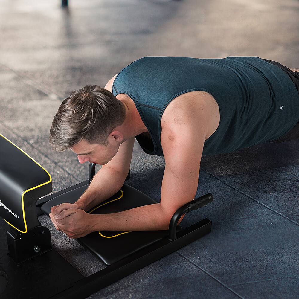 Alt View 12. Costway - 8-in-1 Multifunction Squat Machine Deep Sissy Squat Home Gym Fitness Ab Trainer - Black.