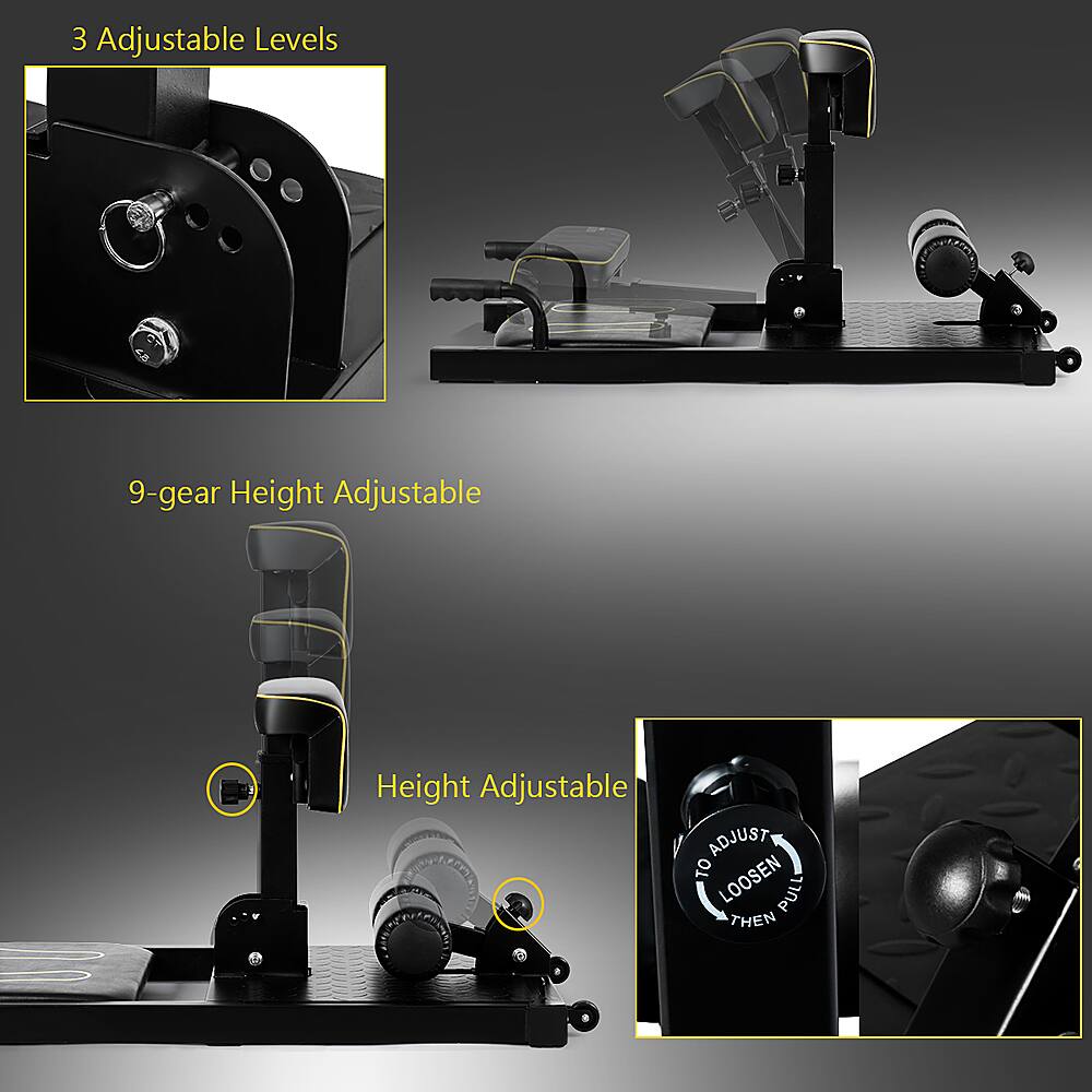 3 Adjustable Levels 9-gear Height Adjustable Height Adjustable ADJUST TO LOOSEN PULL THEN