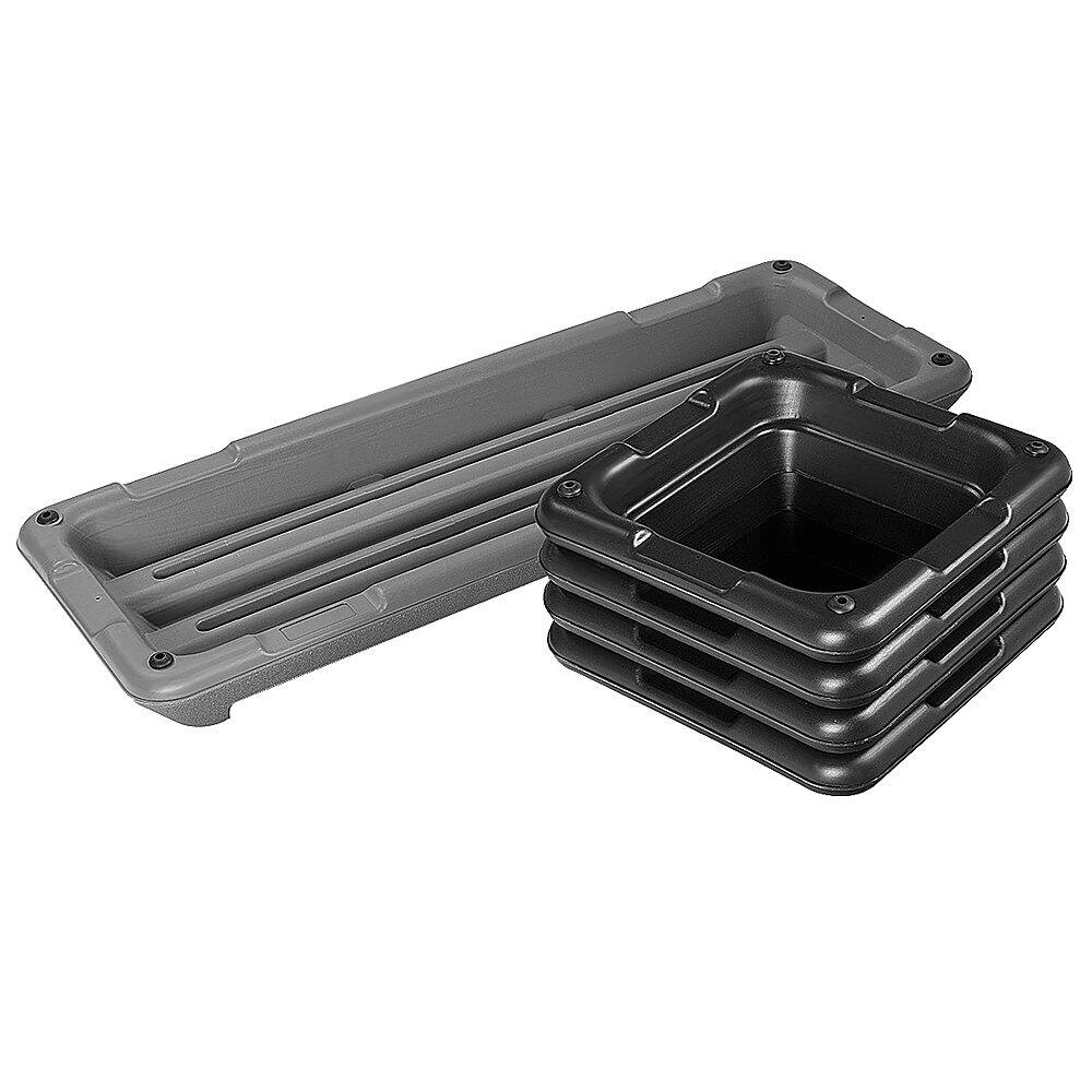 Alt View 21. Costway - Fitness Aerobic Step 43'' Cardio Adjust 4'' - 6'' - 8'' Exercise Stepper w/Risers - Black/Grey.
