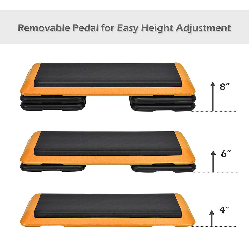 Removable Pedal for Easy Height Adjustment: 8", 6", 4"