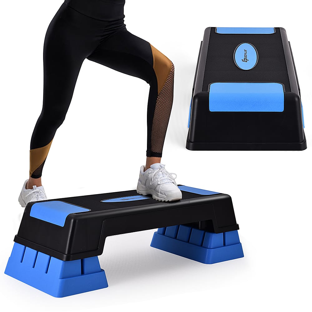 Costway Aerobic Exercise Stepper Trainer W/Riser Adjustable Height 5 ...