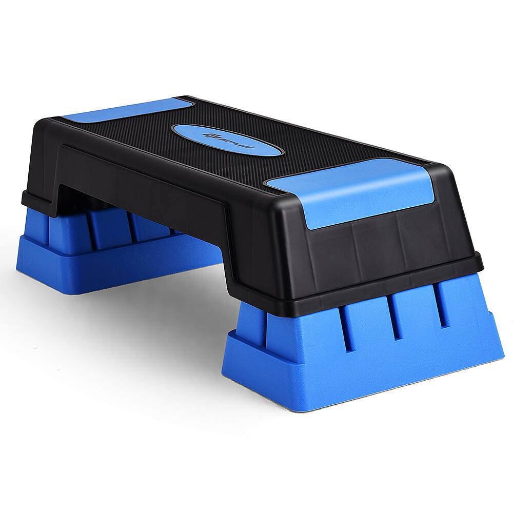 Alt View 20. Costway - Aerobic Exercise Stepper Trainer W/Riser Adjustable Height 5''- 7''- 9'' - Blue.