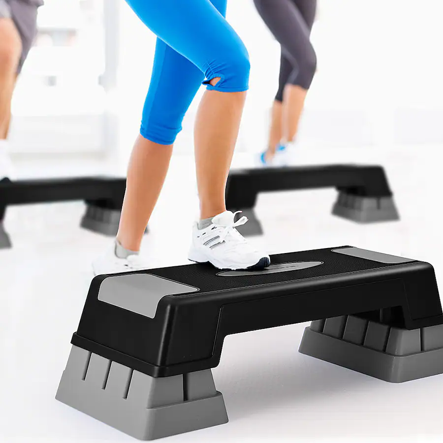 Costway Aerobic Exercise Stepper Trainer W/Riser Adjustable Height 5 ...