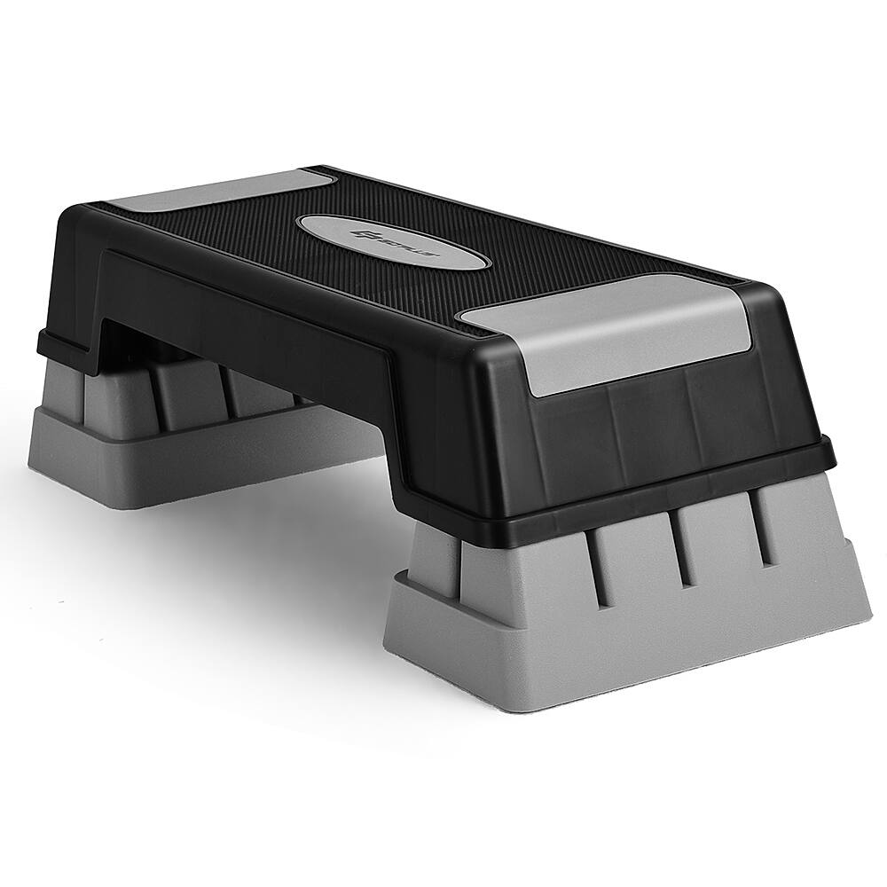 Alt View 20. Costway - Aerobic Exercise Stepper Trainer W/Riser Adjustable Height 5''- 7''- 9'' - Gray.