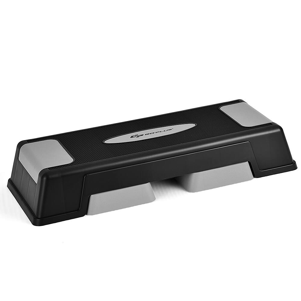 Alt View 21. Costway - Aerobic Exercise Stepper Trainer W/Riser Adjustable Height 5''- 7''- 9'' - Gray.