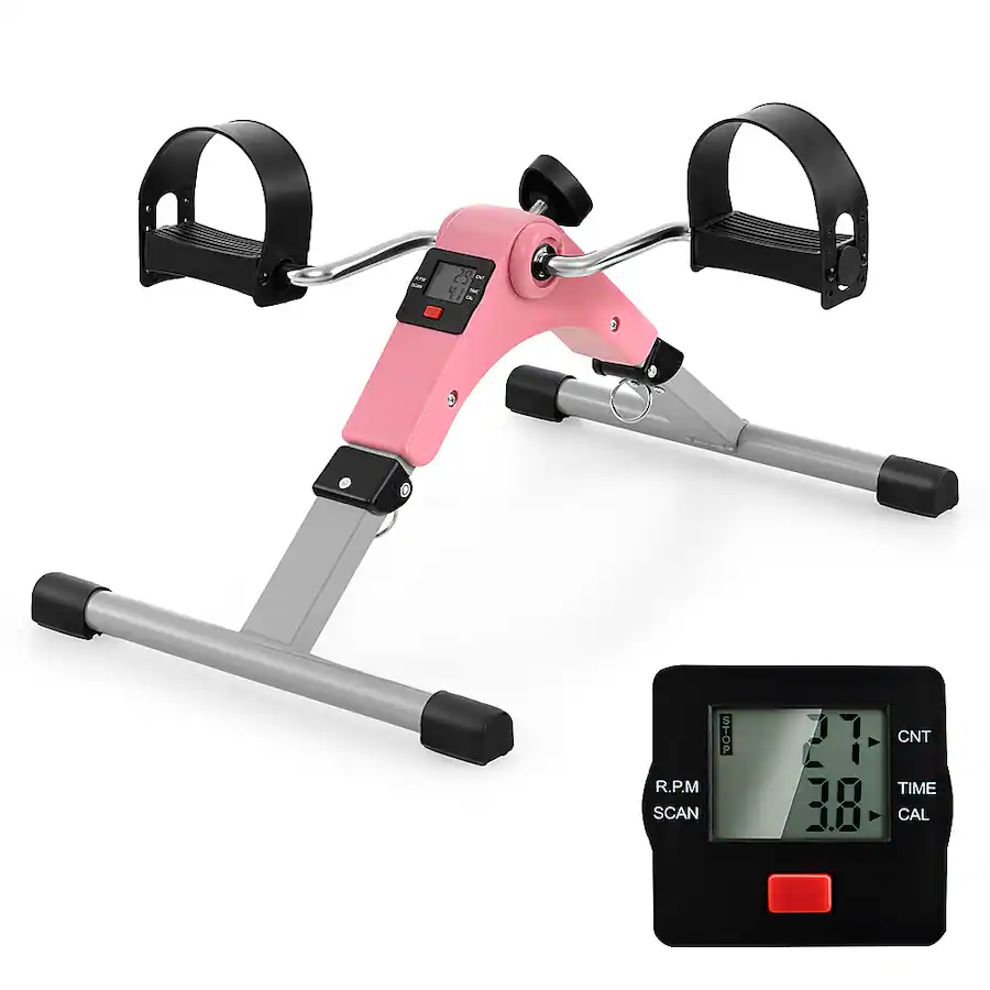 Mini Exercise Bike Leg Pedal Exerciser With LCD Display Mini Bike