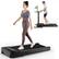 Front. Costway - 1HP Under-Desk Walking Treadmill Jogging Exercise Machine w/ Remote Controller - Black.