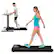 Front. Costway - Walking Pad w/265 lbs Capacity Remote Control & LED Display Under Desk Treadmill - Black.