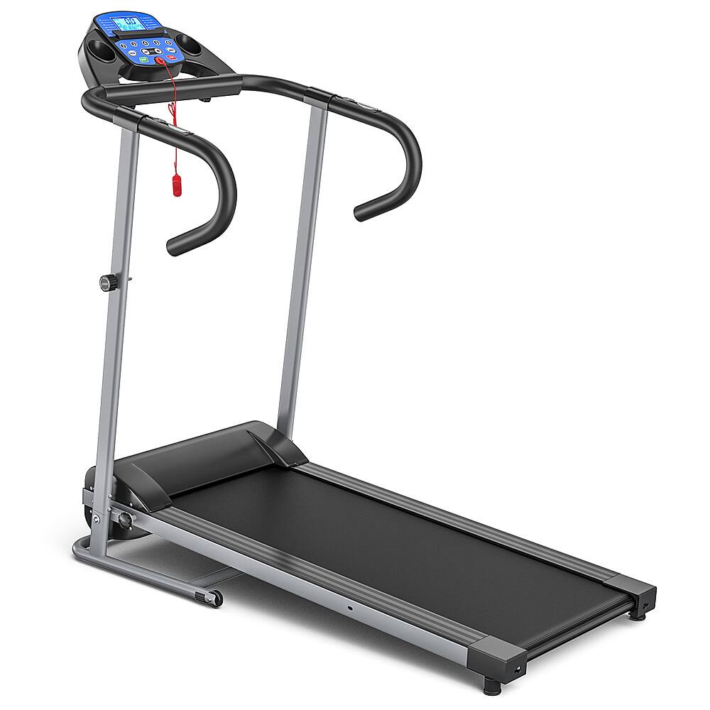 Alt View 19. Costway - 1100W Folding Treadmill Electric Support Motorized Power Running Fitness Machine - Black.